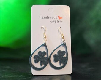St. Patrick’s Day Earrings – Lightweight Shamrock Dangles