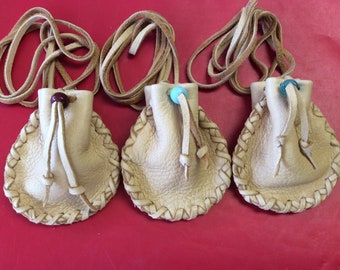 Leather Medicine Bag,Neck Pouch