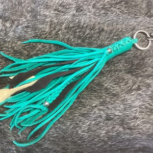 Fringe Purse Accessory, Soft  Deerskin  Leather Tasel, Unique Purse Tassel, Boho Leather Feathers, Ready to Ship, Made in Canada