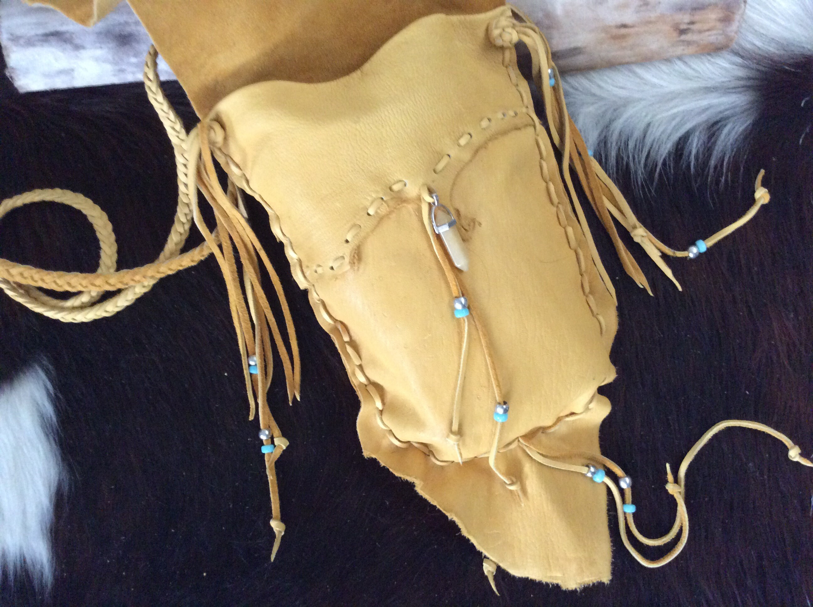 Handmade Deer Hide Leather Purse With Pocket Gold Deerskin Etsy Australia