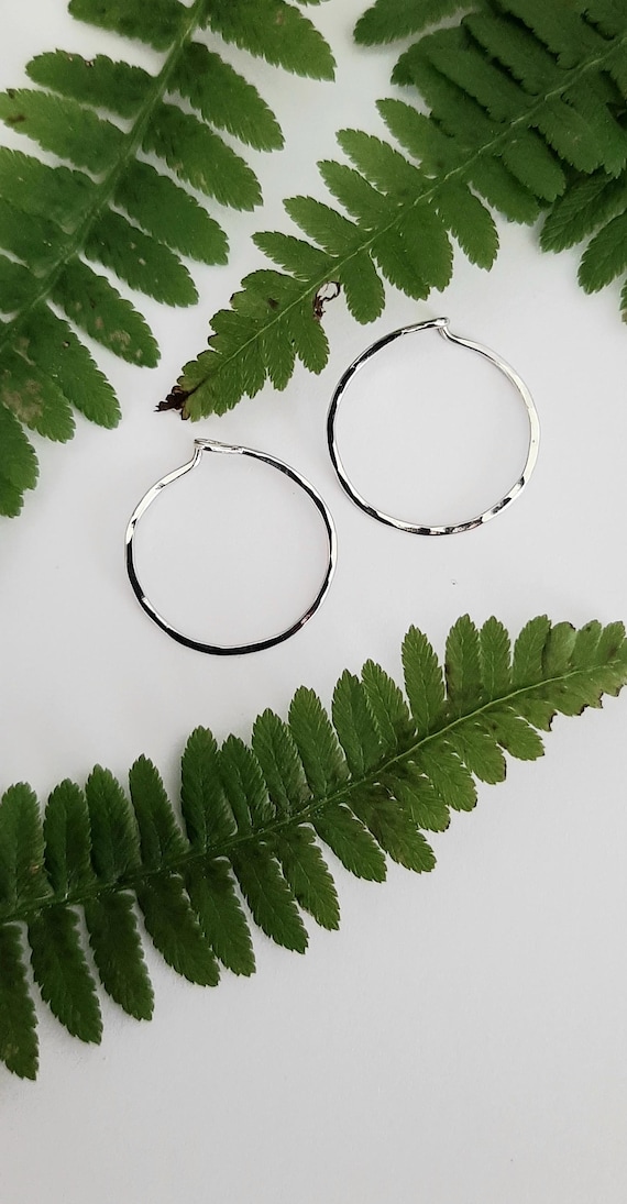 Handcrafted Platinum Hoop Earrings: Minimalist Artisan Design