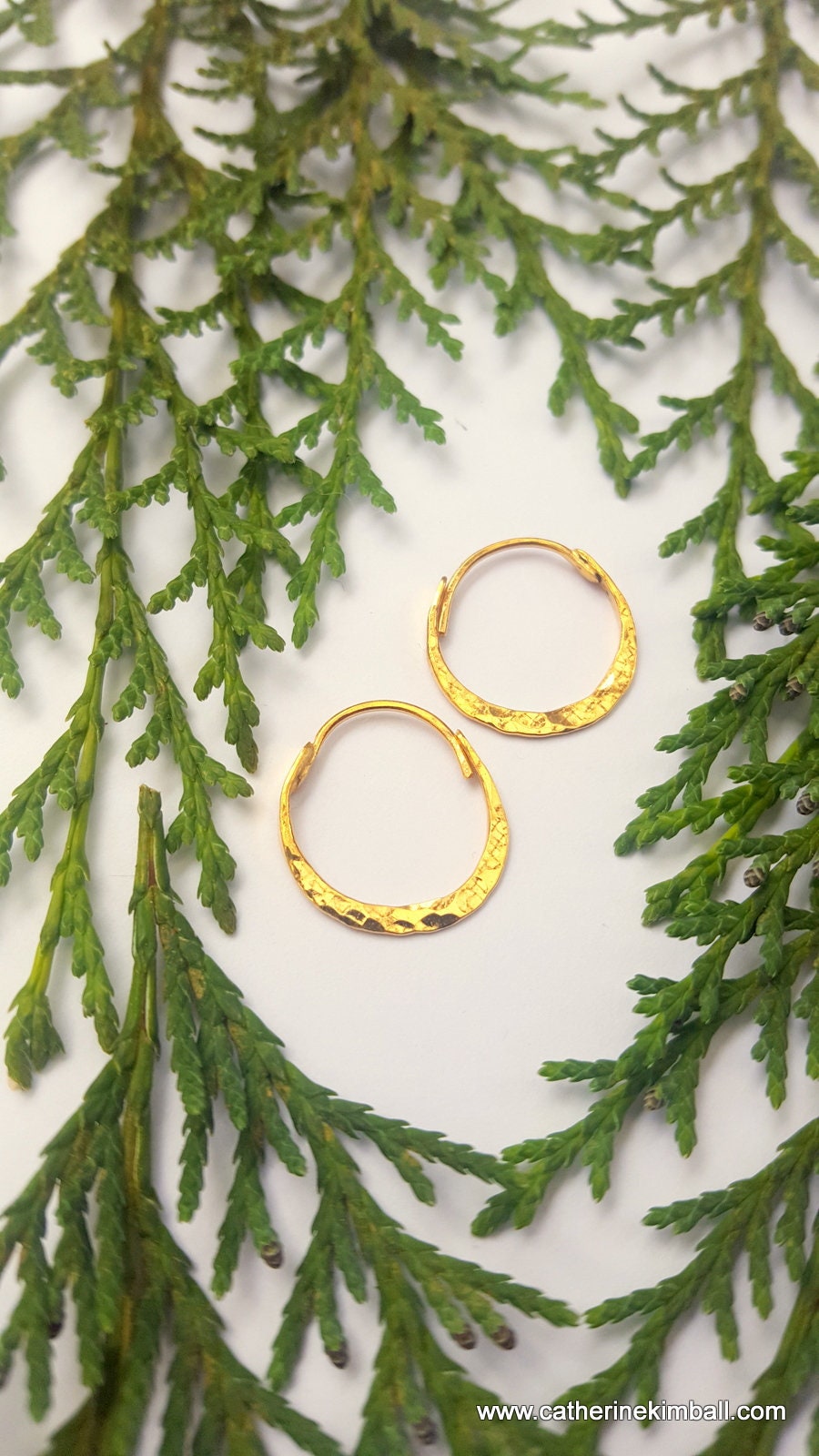 Pure 24k 2024 gold hoop earrings