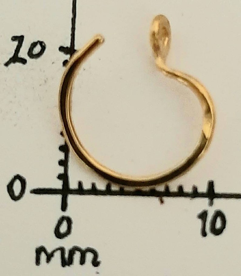 Pu&ograve; includere: Un gancio per orecchini dorato con un piccolo anello in cima. Il gancio ha un diametro di circa 10 mm.