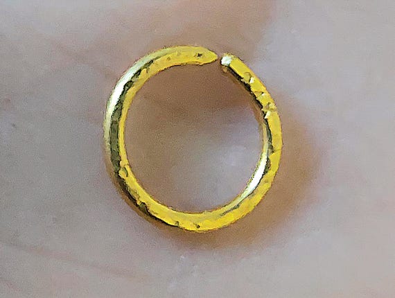 Solid 24K Gold Nose 8mm Ring in 18 Gauge Thickness.