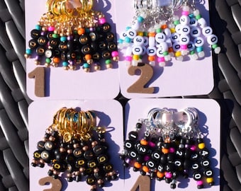 Removable Row Counters & Stitch Markers: Rainbow Numbered Beads, Gift for Knitters