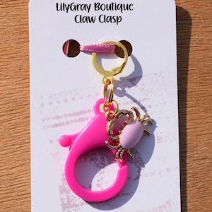 Colorful single Claw Clasp organizers, stitch marker holders, Gift,