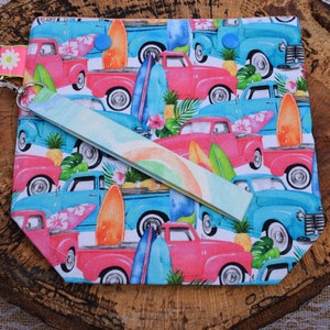 Cotton Yarn Project Bag: Travel Knitting Bag with D-Ring