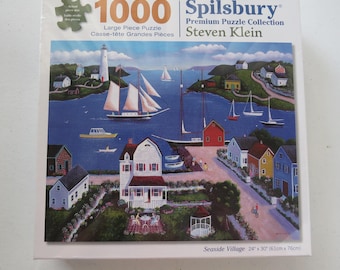 Seaside Village Spilsbury Steven Klein 1000 Large Pieces Puzzle Sealed