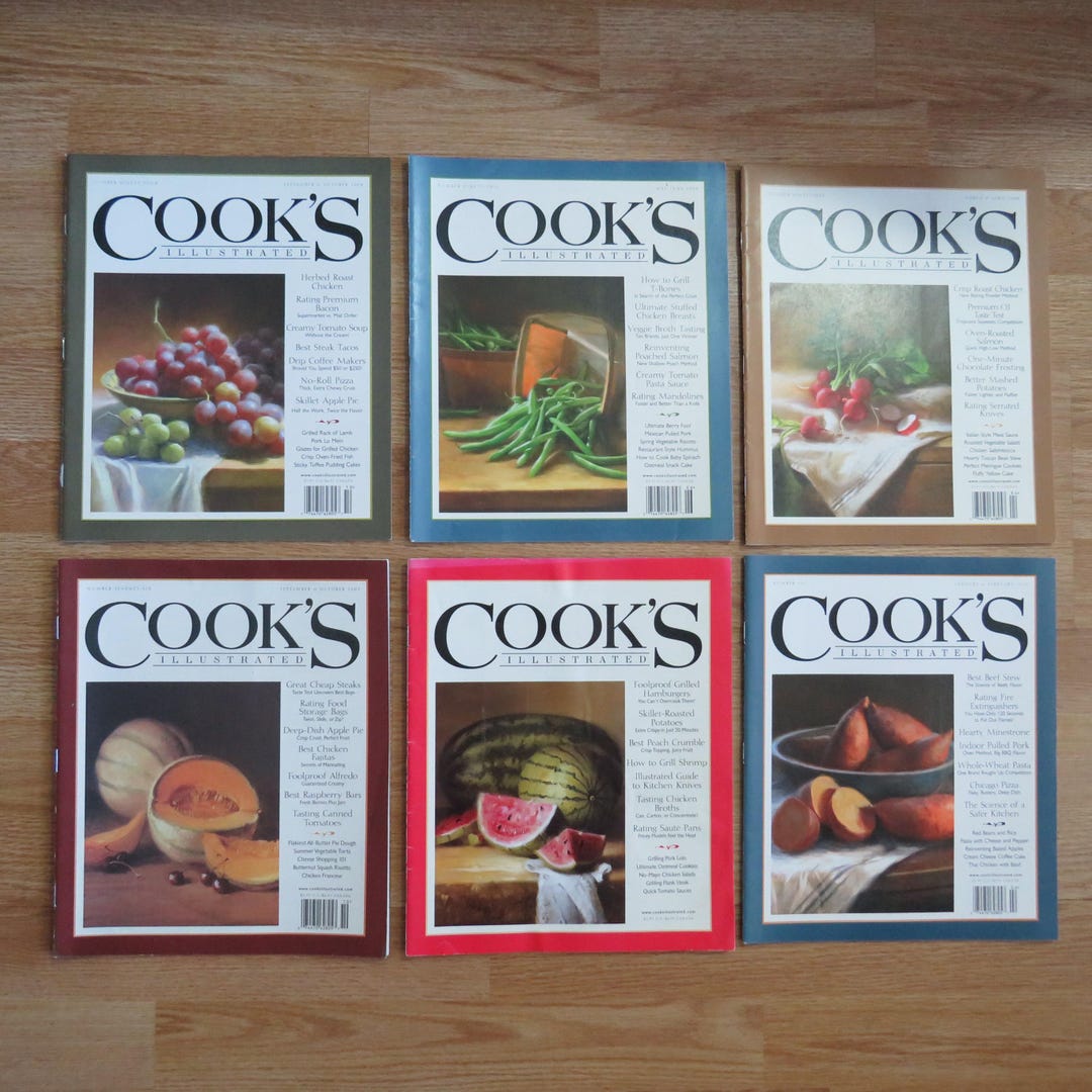 Cook’s Illustrated Magazines Mixed Set of 6 Issues for 2005 – 2010 Lot ...