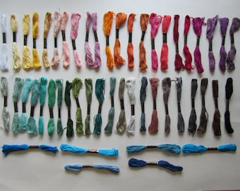 LE PAON Embroidery Floss Sampler Rainbow Colors Pack of 50 Skeins Threads