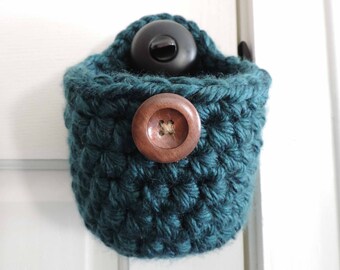 Solid Wood Basket Button | Mahogany, Walnut, or Maple