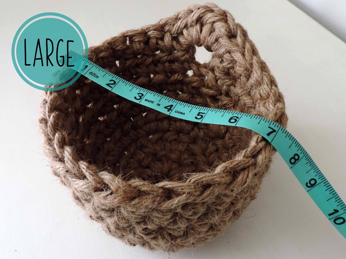 Hanging Wall Baskets Eco Friendly Jute Hook Storage Basket Etsy