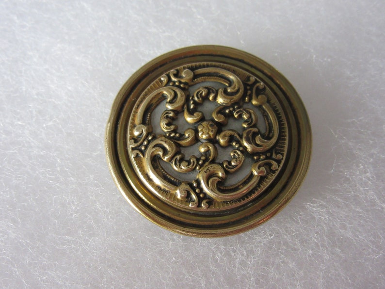 lovely! openwork type Large antique brass sewing button ornate design i
