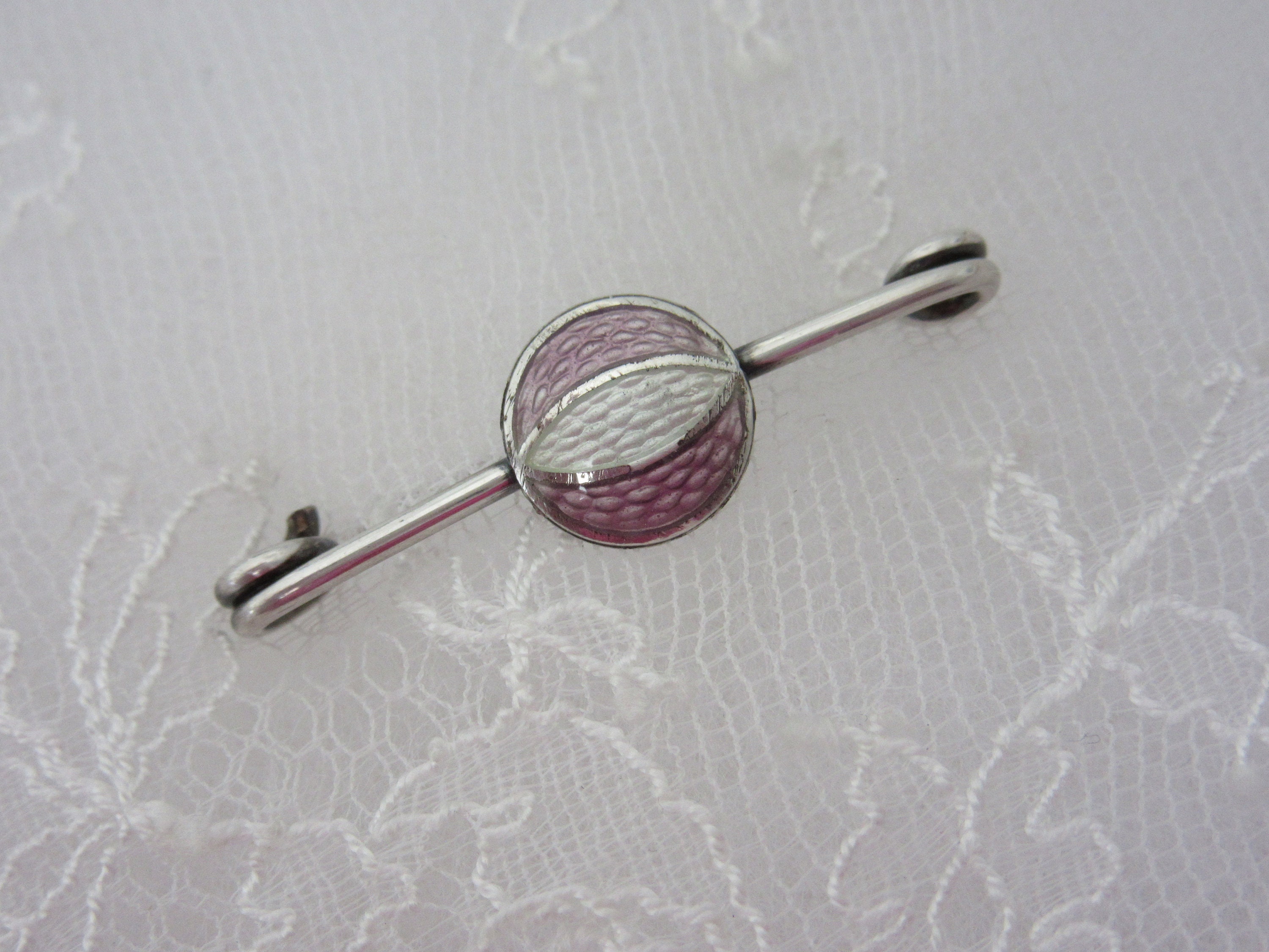 Antique dress pin enamel and sterling silver Edwardian era Etsy