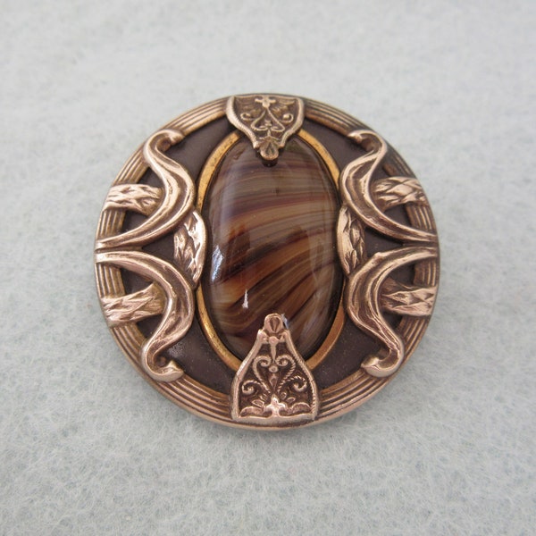 Large Gay 90s antique sewing button - jewel - beautiful and ornate design - wonderful collectible