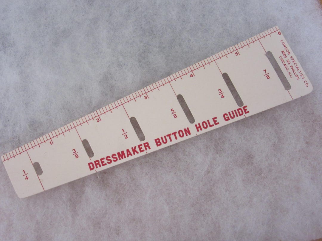 Vintage Dressmakers Button Hole Guide - Advertising - Collectible ...