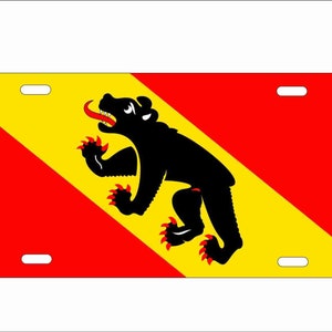 Bandeira de Berna Suíça Novidade frente Placa de Licença decorativa de alumínio vaidade placa de carro