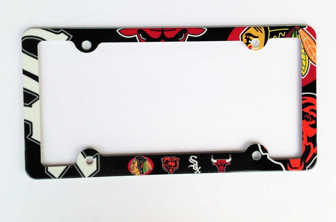 Chicago Sport Teams License Plate Frame Decorative Plate Etsy