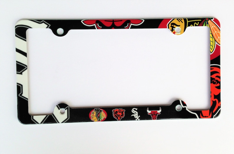 Chicago Sport Teams License Plate Frame Decorative Plate Etsy