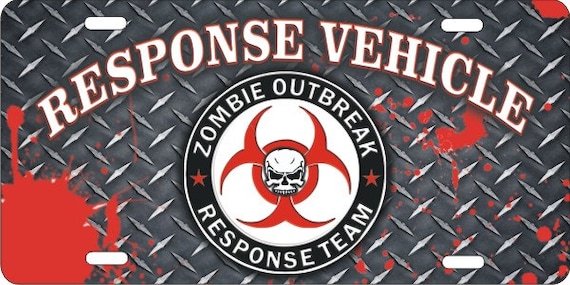 Zombie Outbreak Response Team Vehicle Novelty Front License Etsy