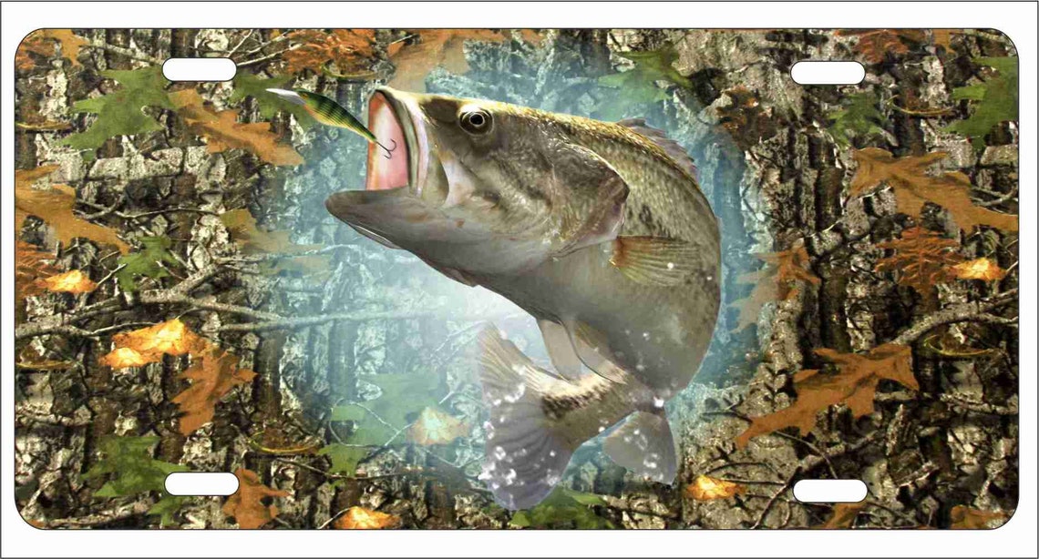 Bass Fishing Custom Vanity License Plate Personalized Etsy