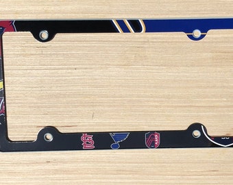St Louis Sports Teams License Plate Frame - Aluminum Metal