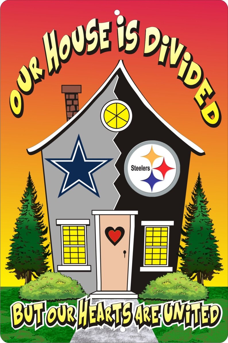 House Divided Hearts United Personalized Custom Aluminum Sign Etsy