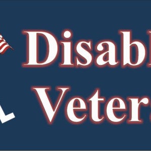 Disabled Veteran Novelty License Plate decorative vanity front Auto plate