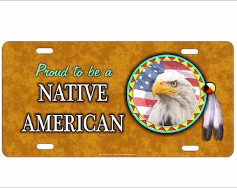 Native American Eagle Spirit License Plate, Aluminum Vanity Plate