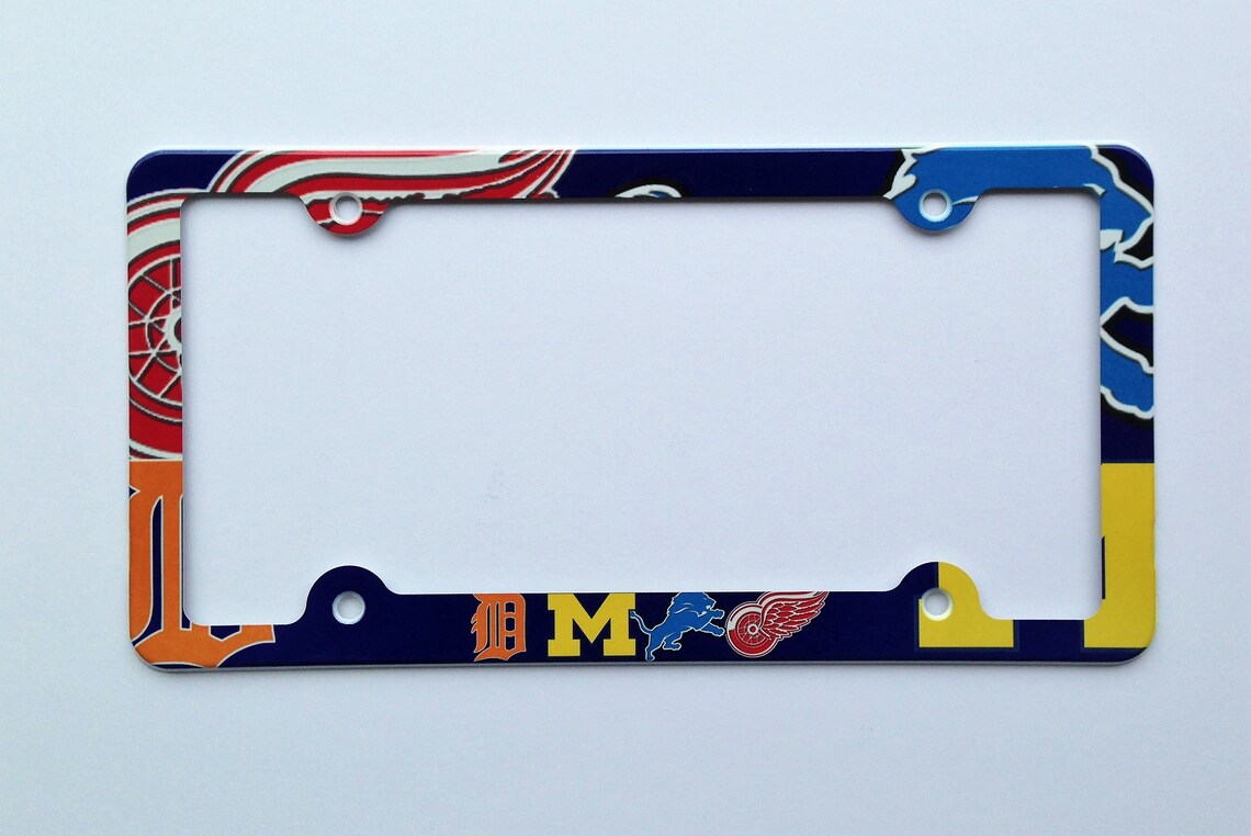 Detroit sport teams License plate frame Decorative Plate Etsy