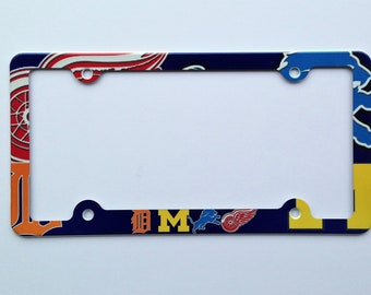 Detroit sport teams License plate frame Decorative Plate Holder