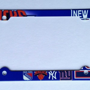 Moldura para placa de carro de times esportivos de Nova York, suporte decorativo para placa gigante
