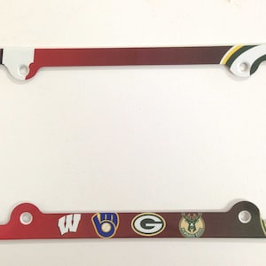 Wisconsin sport teams License Plate Frame Decorative License Plate Holder