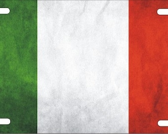 Bandera italiana Personalizada Personalizada Novedad Frontal Matrícula decorativa Auto Tag