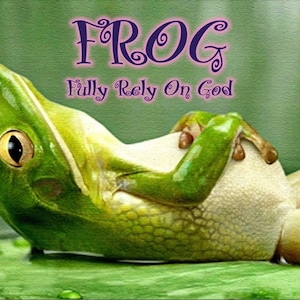 FROG Fully Rely On God Personalized Custom made Aluminum Sign