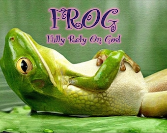FROG 神に完全に頼る パーソナライズされたカスタムメイドアルミサイン