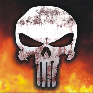 Skull on fire background Novelty front License plate decorative vanity aluminum sign