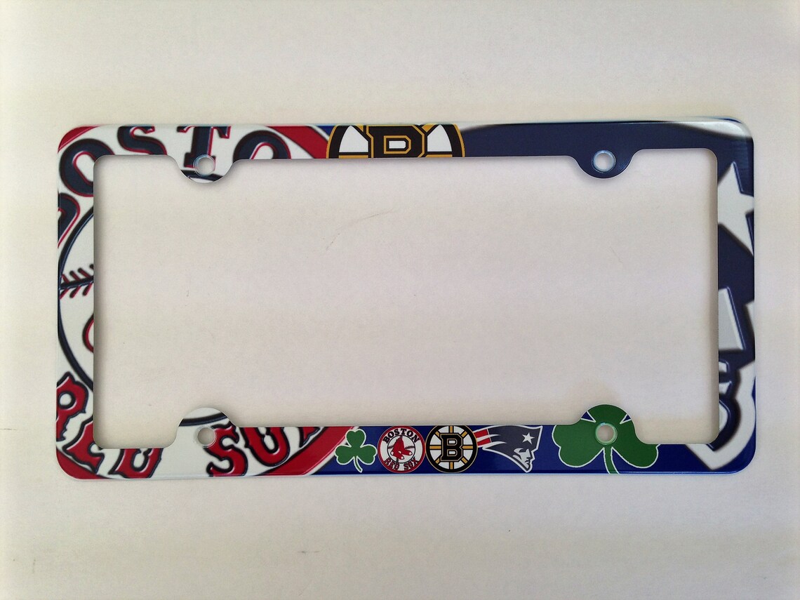 Boston Sport Teams License Plate Frame Decorative Plate Holder Etsy