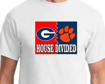 House Divided T-shirts Custom Made any Sport team any college any military branch