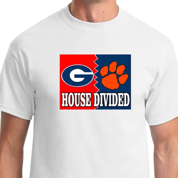 House Divided T-shirts Custom Made any Sport team any college any military branch