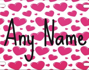 Hearts pattern design Personalized Custom Novelty front License Plate decorative vanity car tag