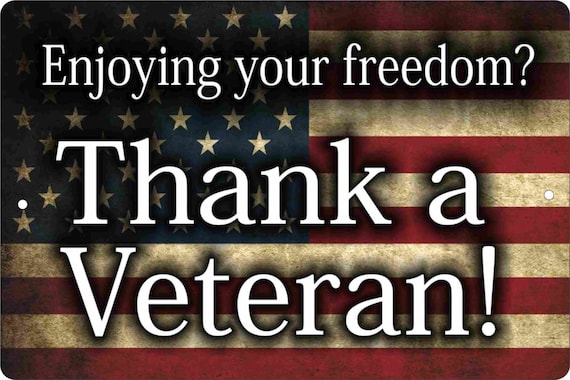 Thank A Vet For Your Freedom, Patriotic Bald Eagle With American