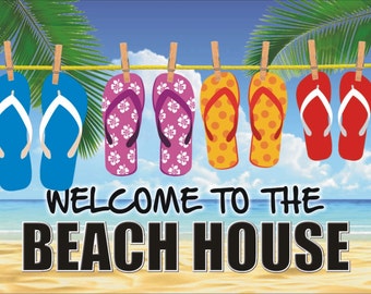 Welcome to The Beach House Personalized Custom made Aluminum Sign