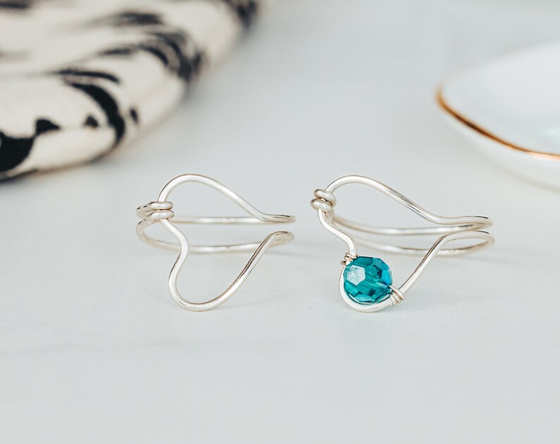 Midi Ring Promise Ring Silver Heart Ring Bridesmaid Gift, Gift for Teen Birthday Gift for Her