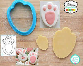 Bunny Tracks Cookie Cutter & Fondant Cutter by Sweet Sugar Belle - **Guideline Sketches to Print Below**