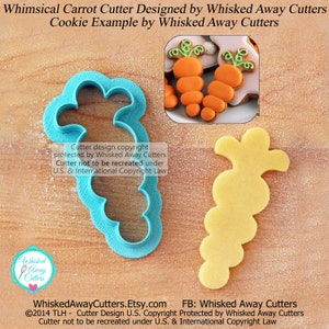 Whimsical Carrot Cookie Cutter and Fondant Cutter