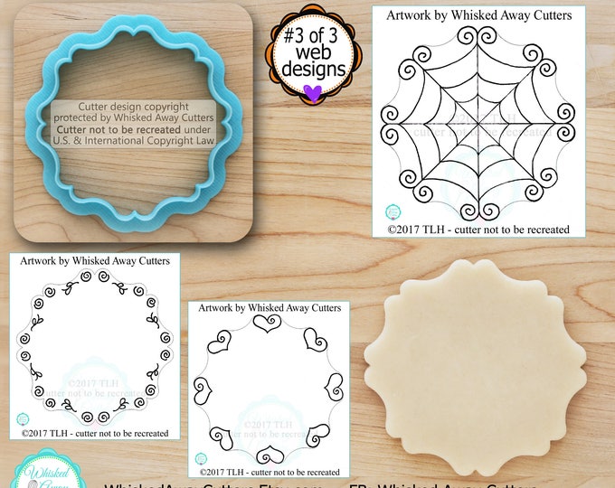 The Lisa Plaque Cutter, Halloween  Cutter 3, Floral Cutter, Heart