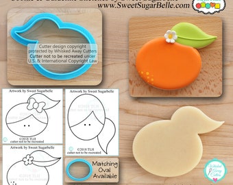 Orange Cookie Cutter & Girl with Ponytail Cookie Cutter Designed by Sweet Sugarbelle - *Sketches to Print Below*