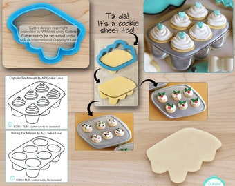 Cupcake Tin Cutter, Baking Tin Cutter, Muffin Tin Cutter & Cookie Sheet Cutter Designed by AZ Cookie Love