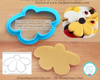 The Lazy Daisy Flower Cookie Cutter - **Guideline Sketch To Print Below**
